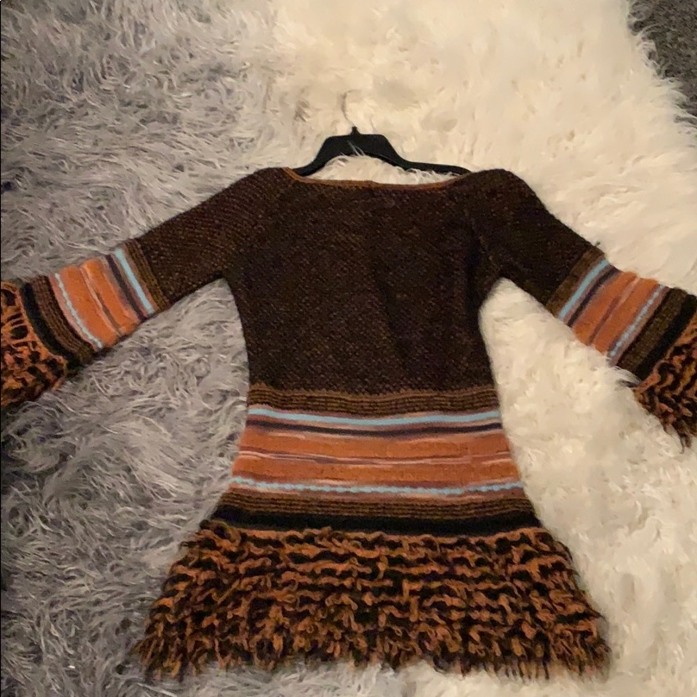 Missoni Brown and Orange Striped Mini Dress - Picture 3 of 8